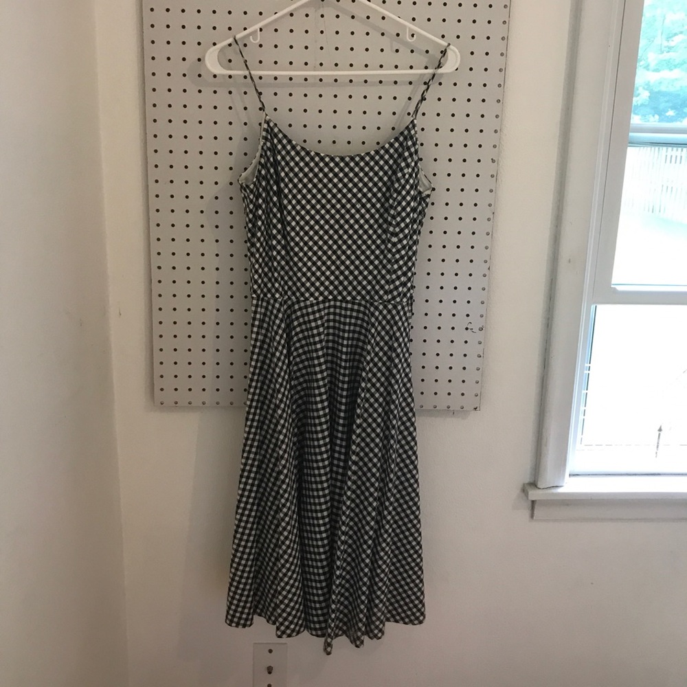 Black and white checked sun dress